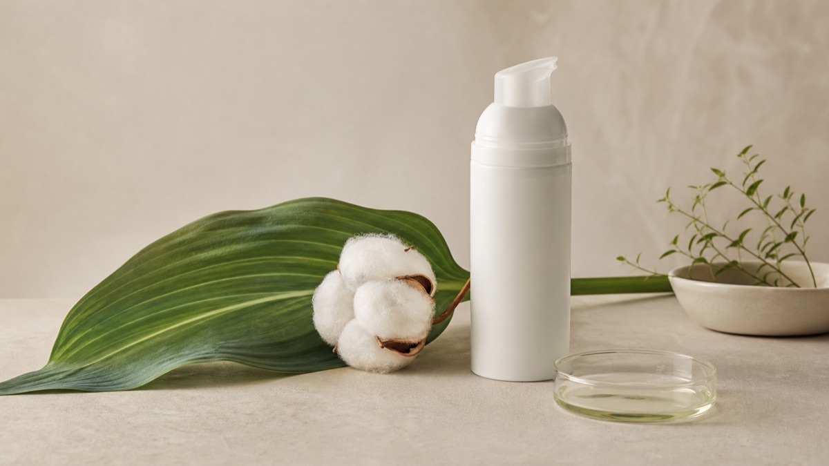 Discreet feminine care formulation with cotton and botanical ingredients